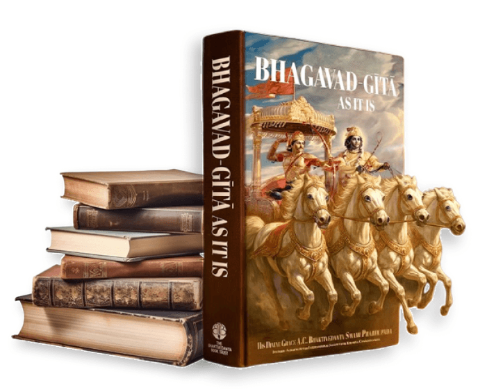 Lord Krishna on a chariot coming out from Bhagavad Gita